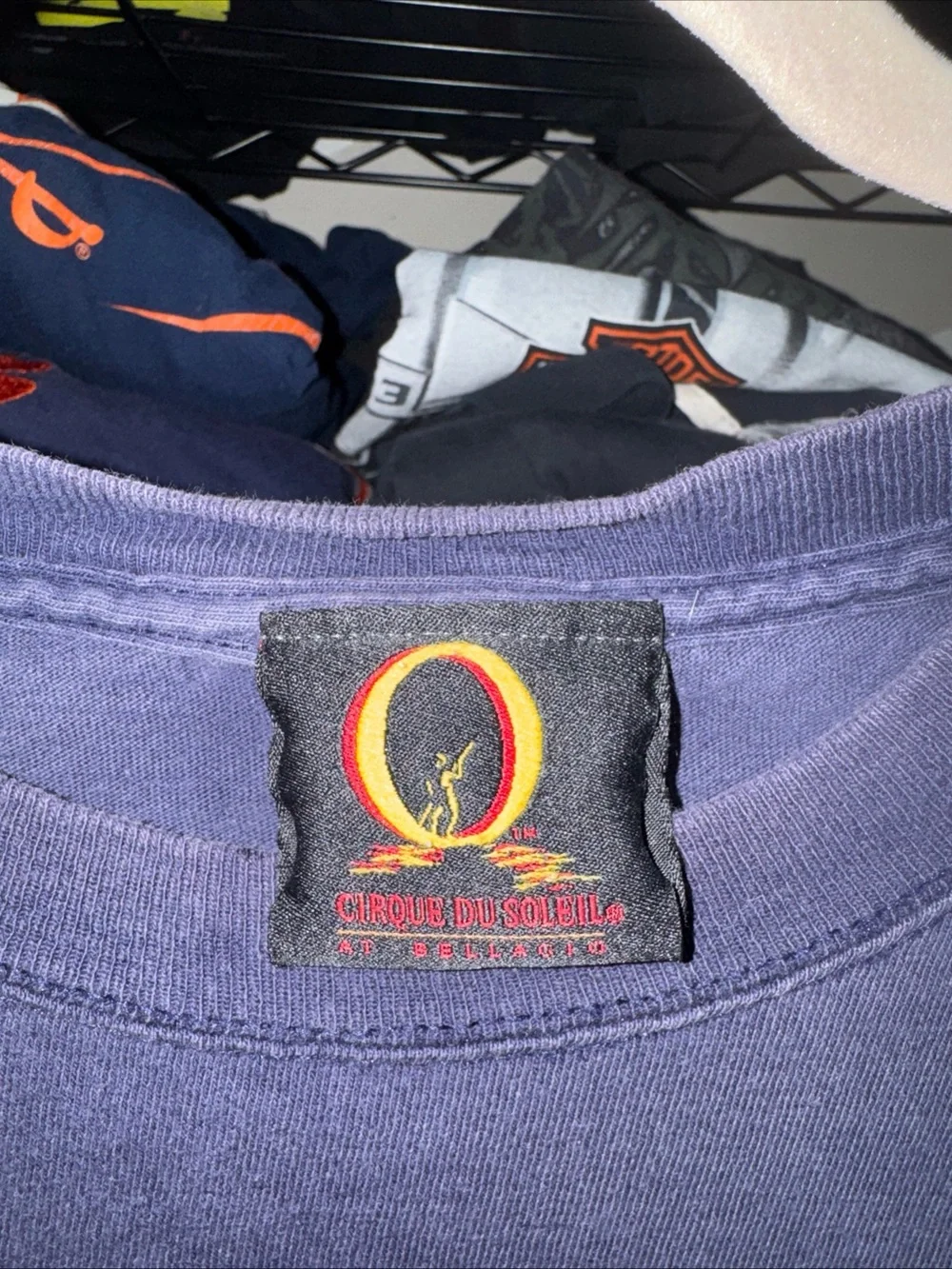 Vintage 90s Cirque Du Soleil At Bellagio Blue Shirt Size Xl